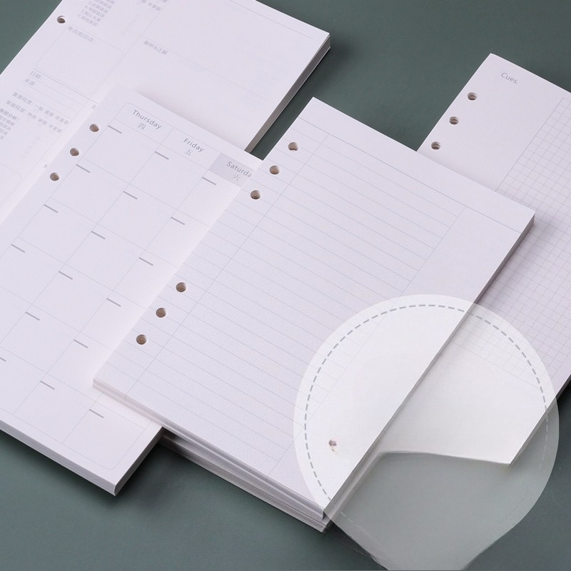 A5 Spiral Dotted Grid Notebook - A5 Loose Leaf Notebook Refill Spiral