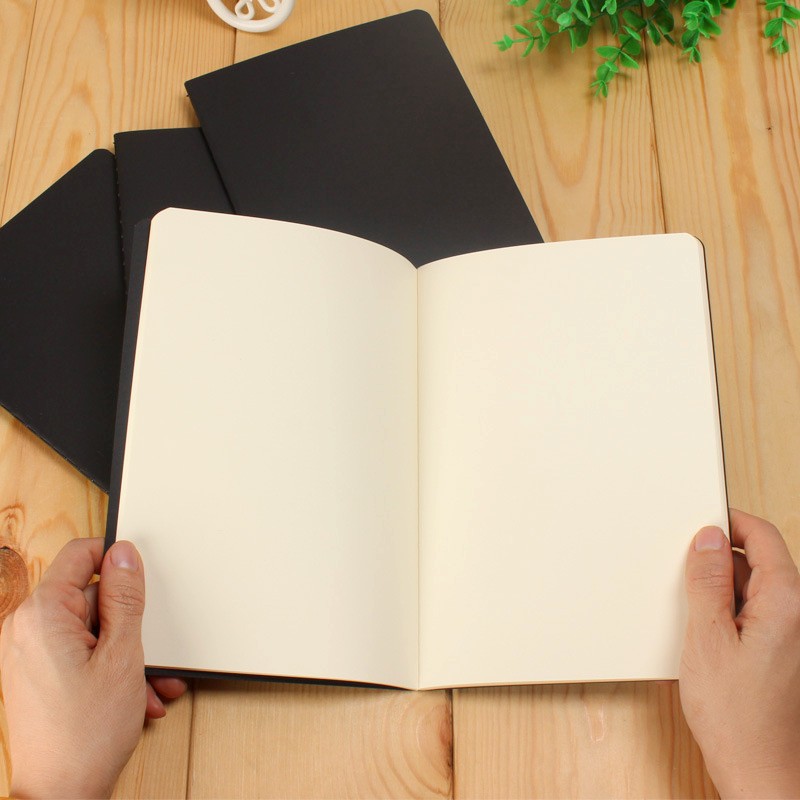 Vintage Leather Journal Notebook - Kraft Paper Notebook A6 Blank Paper