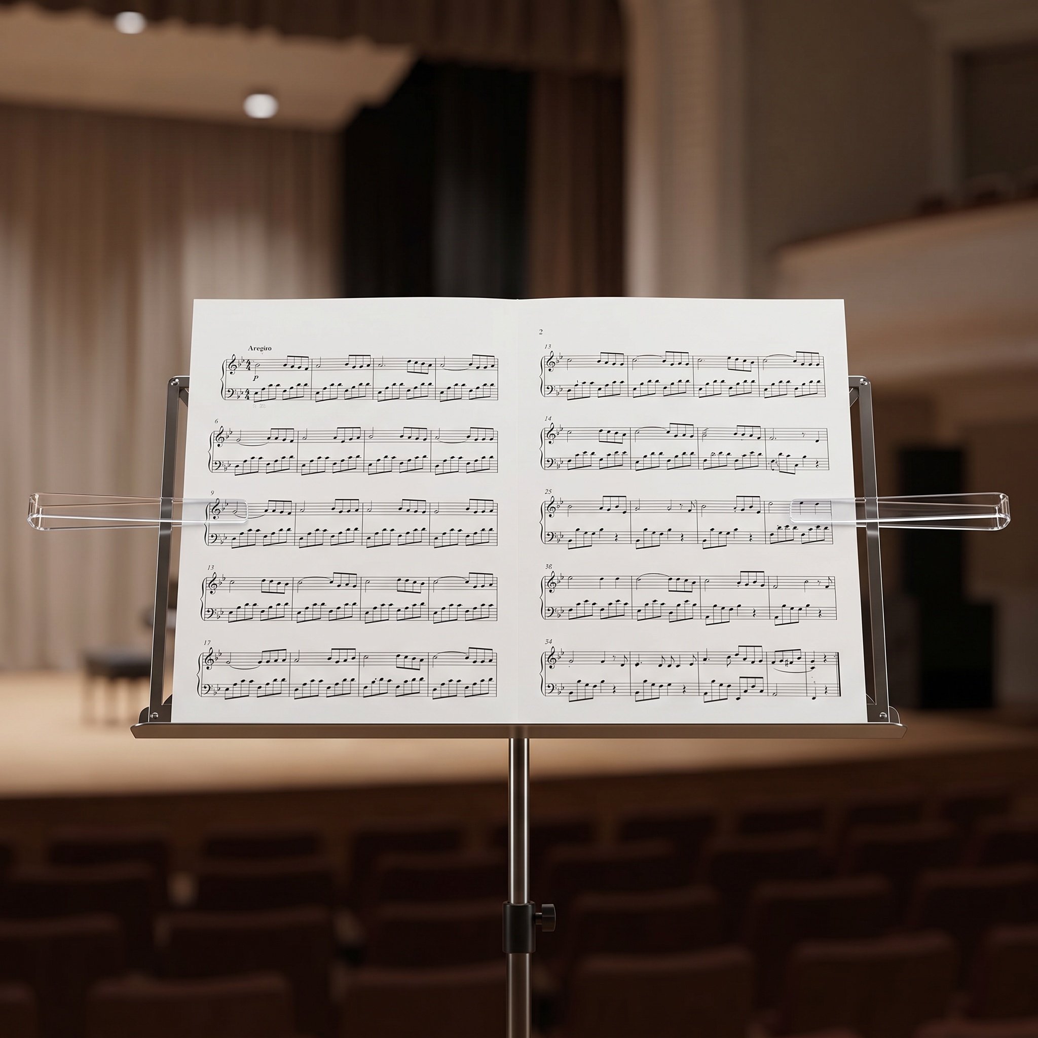 Clear Acrylic Book Stand Holder - 6Pairs Clear Acrylic Music Stand Clips