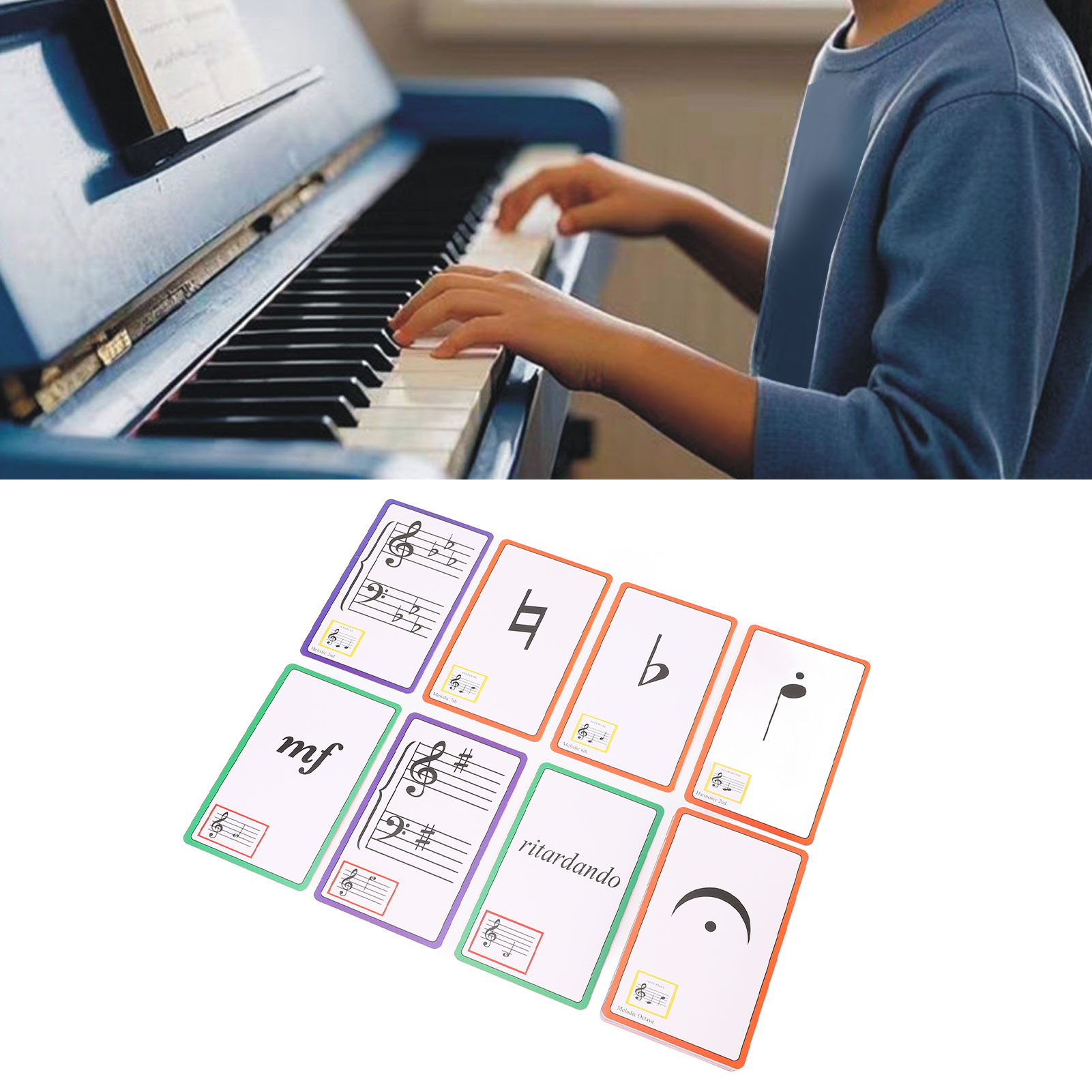 Music Flash Cards Color Coded  - đánh giá và giá Blank Sheet Music Notebook