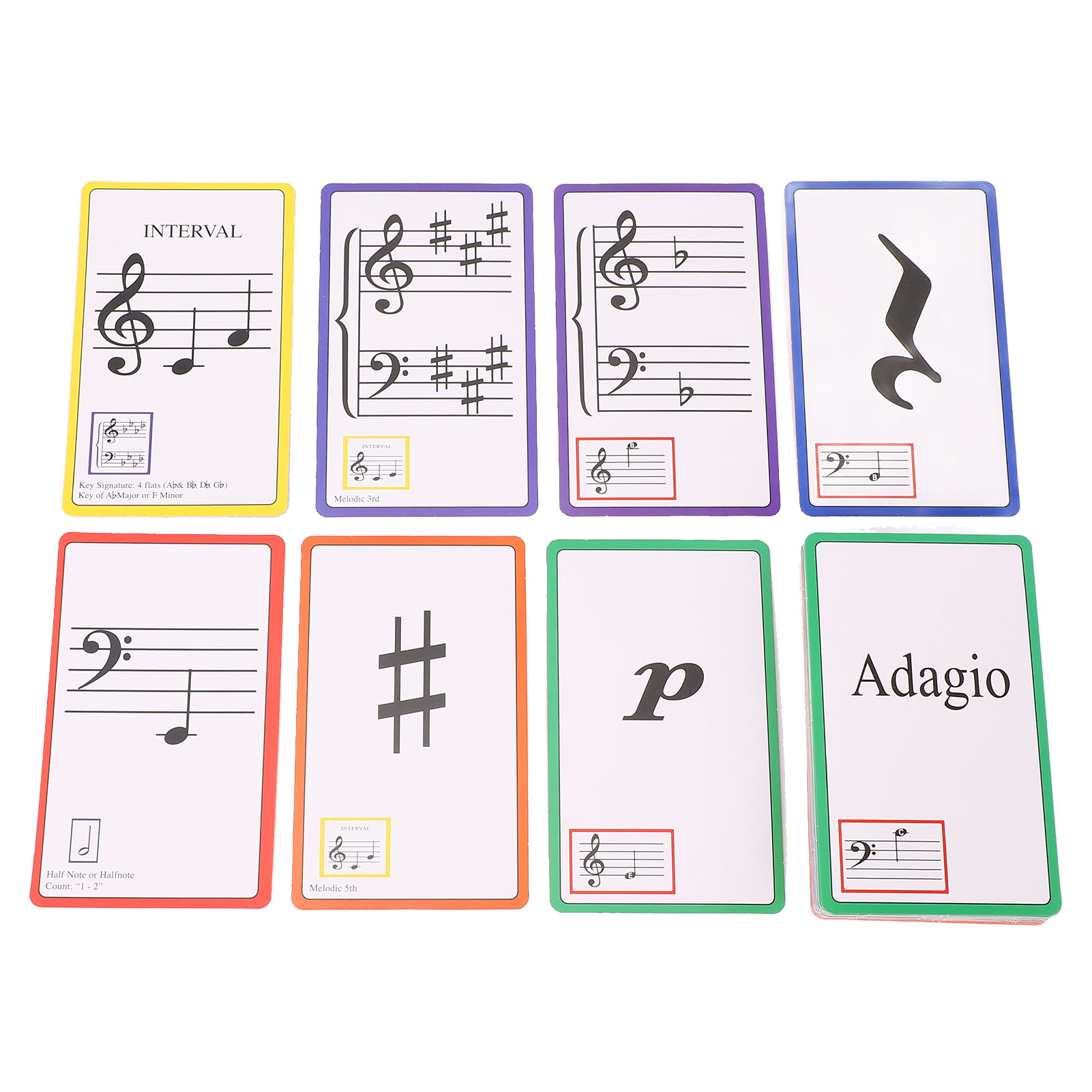 Music Flash Cards Color Coded  - đánh giá và giá Blank Sheet Music Notebook