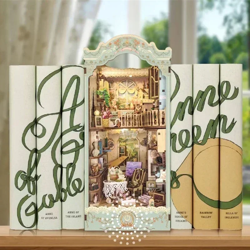 Fairy Tale Town Bookshelf Fore - đánh giá và giá Diy Wooden Book Nook Kit Shelf Insert