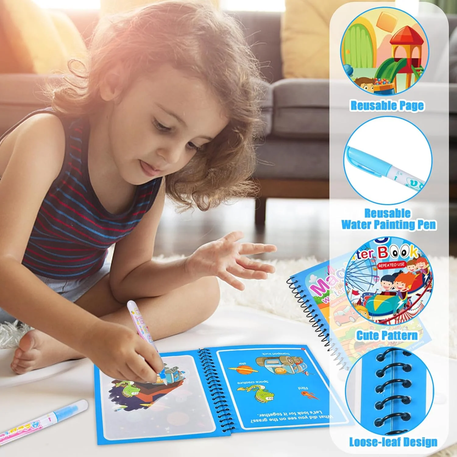 Reusable Painting Book Montess - đánh giá và giá Reusable Water Magic Coloring Book