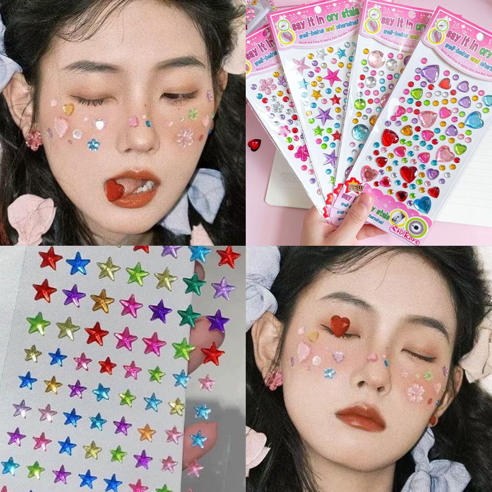 Self-Adhesive Face Rhinestones - đánh giá và giá Music